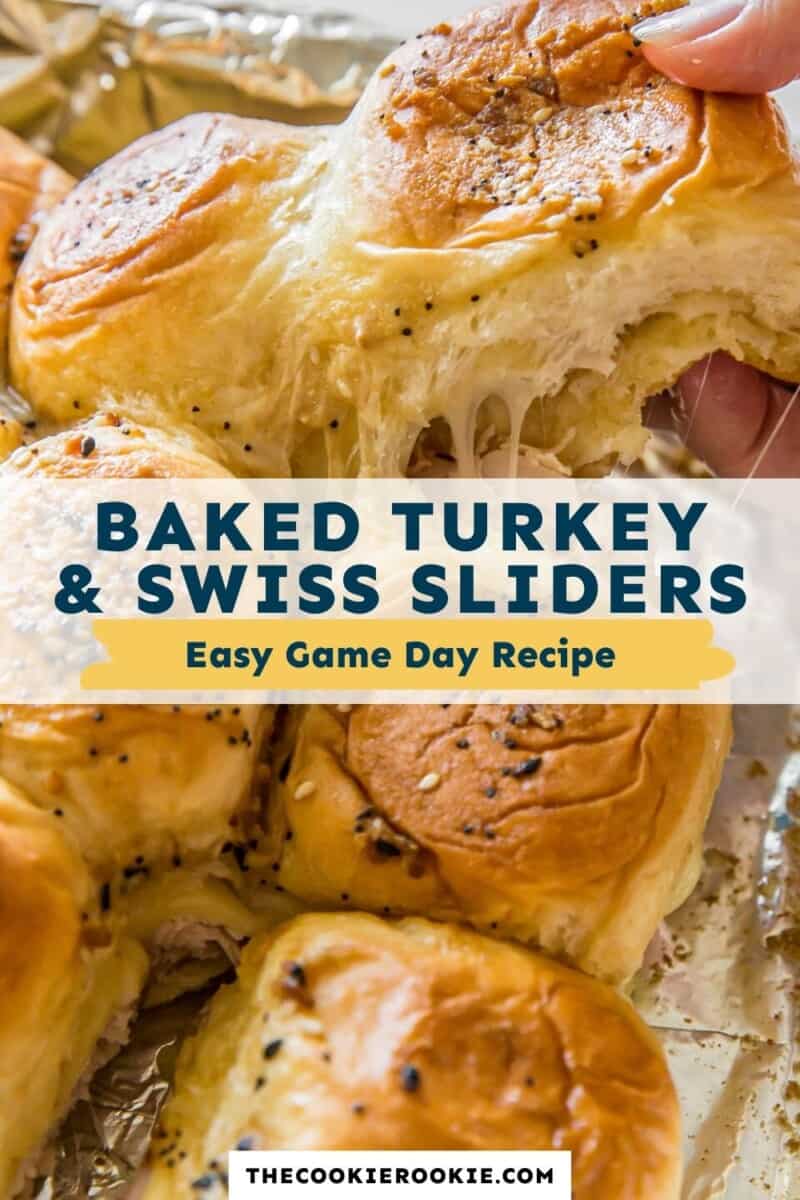 turkey cheese sliders pinterest collage