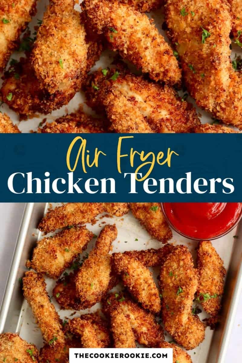 Air Fryer Chicken Tenders Pinterest Collage