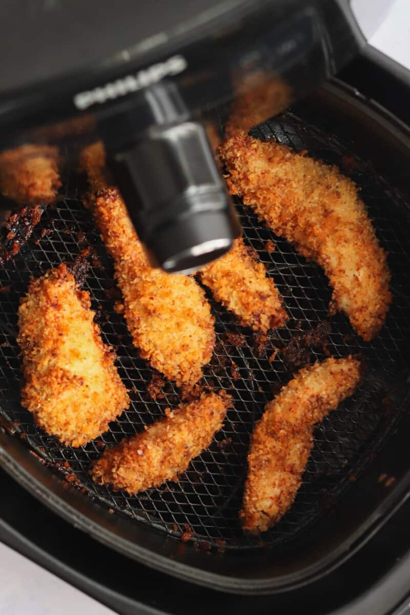 chicken tenders baked in an air fryer