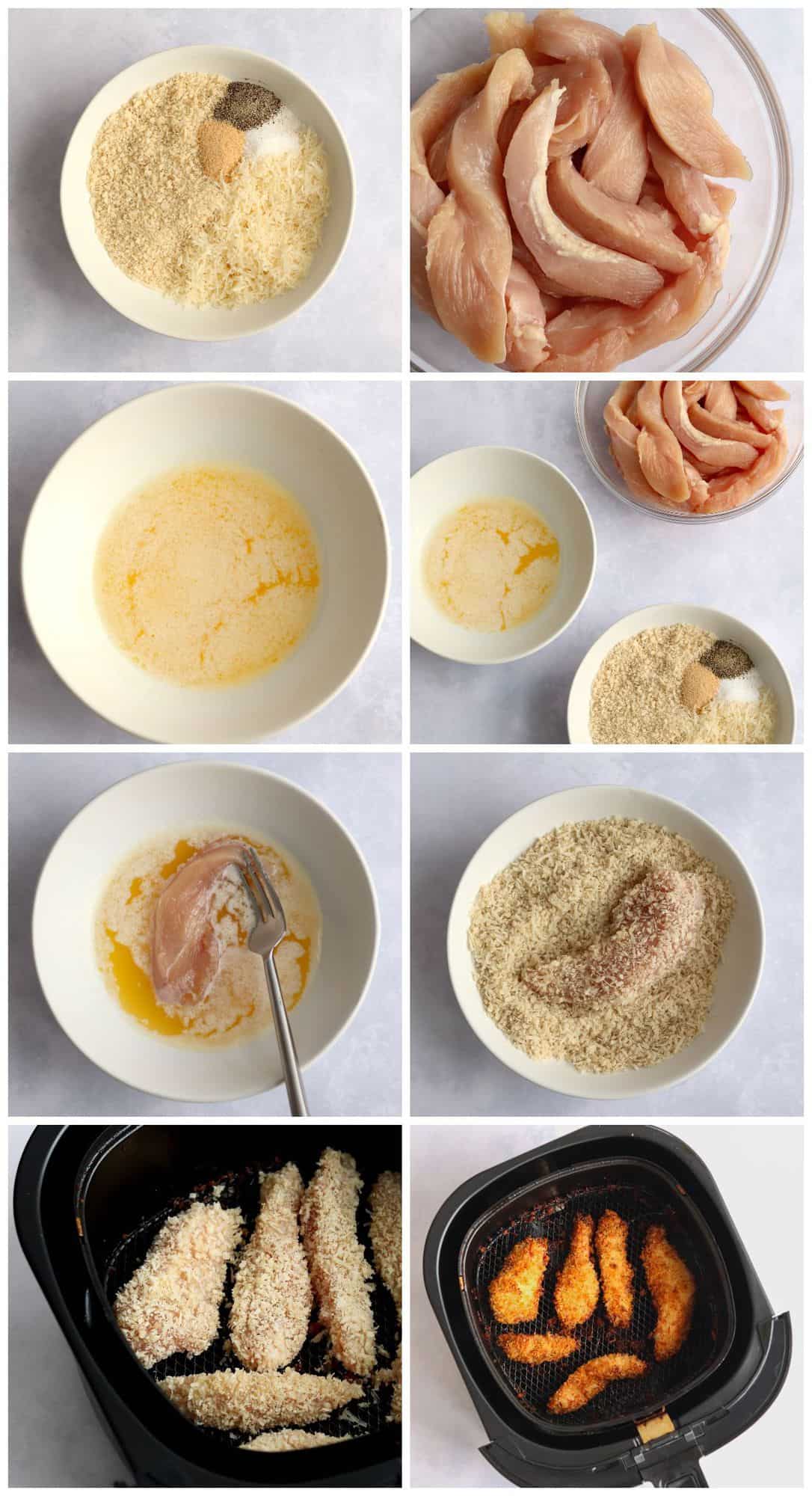 how to make air fryer chicken tenders step by step photos