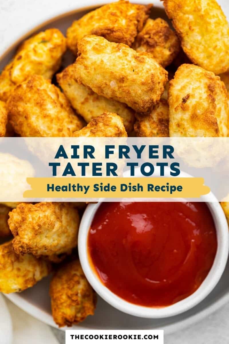 air fryer tater tots pinterest collage