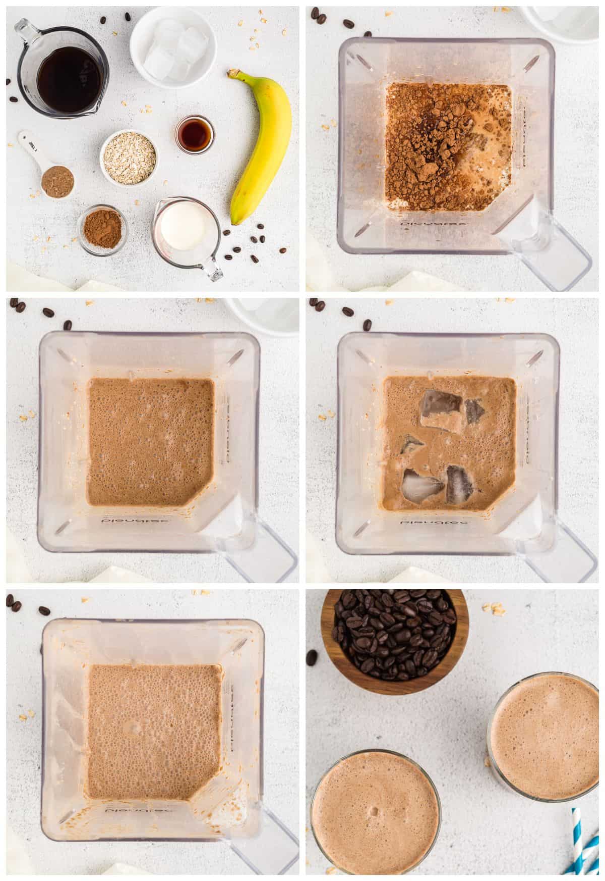 step by step photos for how to make coffee smoothies - 6