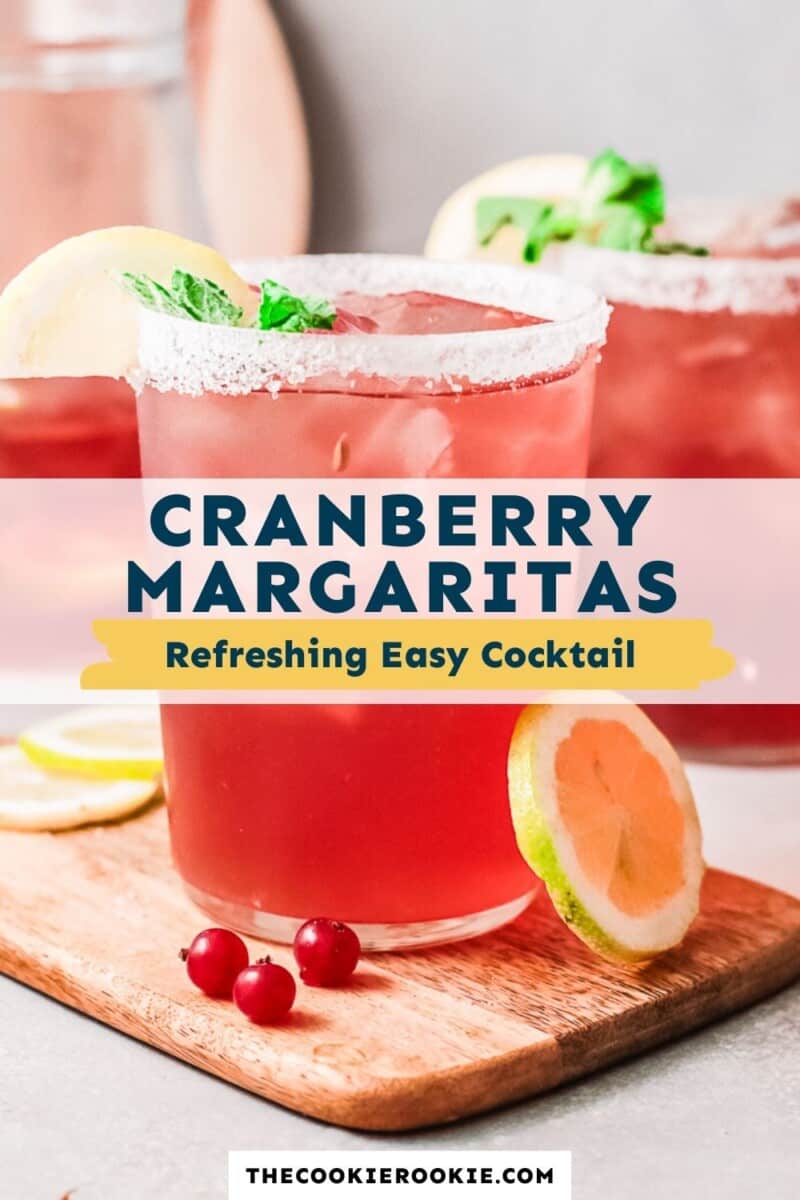 cranberry margaritas pinterest collage