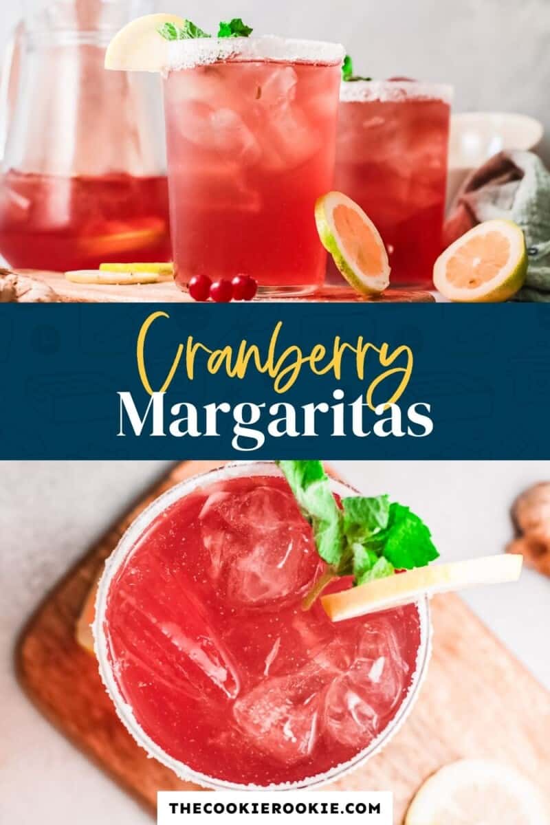 cranberry margaritas pinterest collage