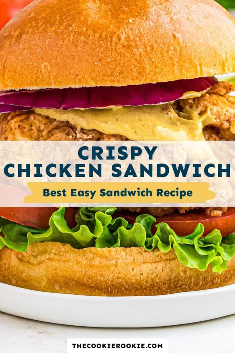 crispy chicken sandwich pinterest collage