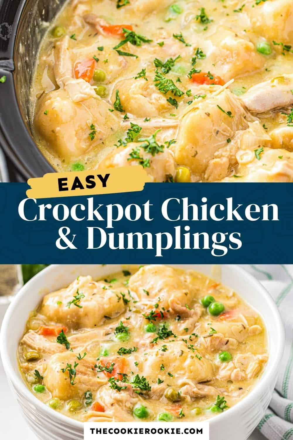 Crockpot Chicken and Dumplings Recipe - The Cookie Rookie®