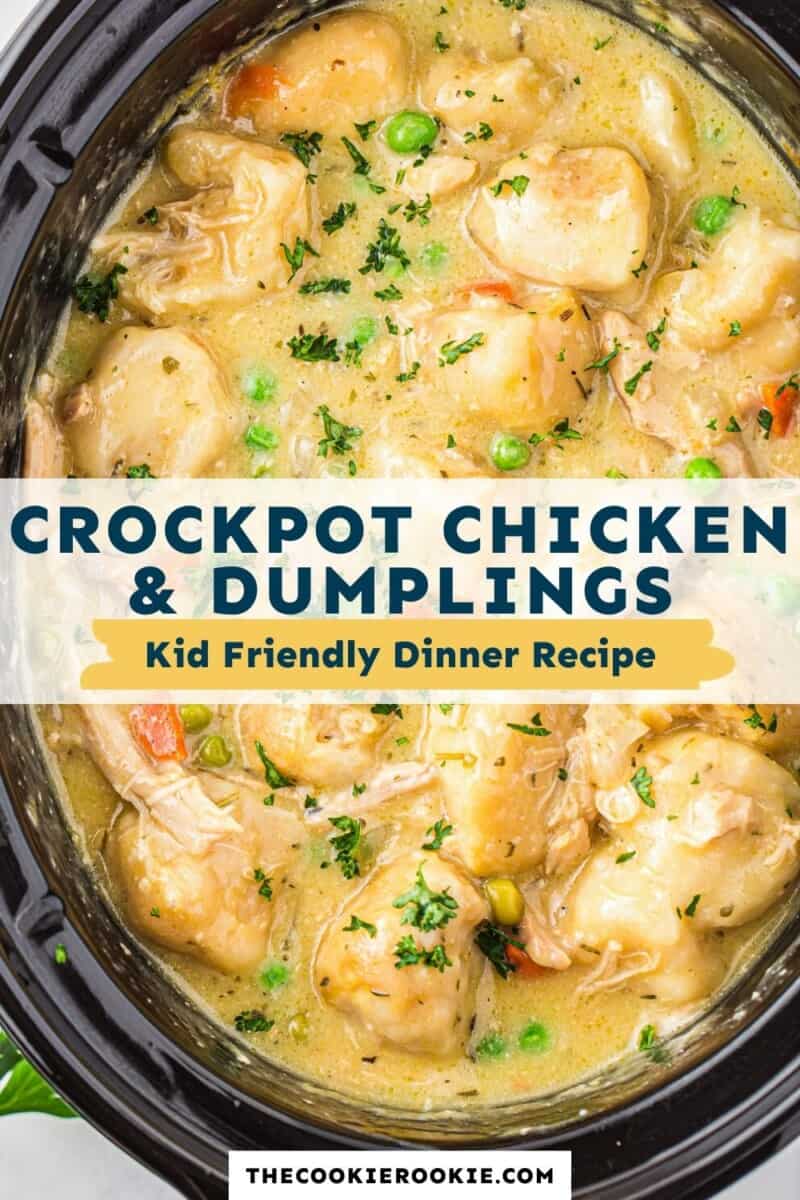 crockpot chicken and dumplings pinterest collage