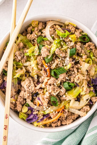 Egg Roll in a Bowl (Keto Recipe) - The Cookie Rookie®