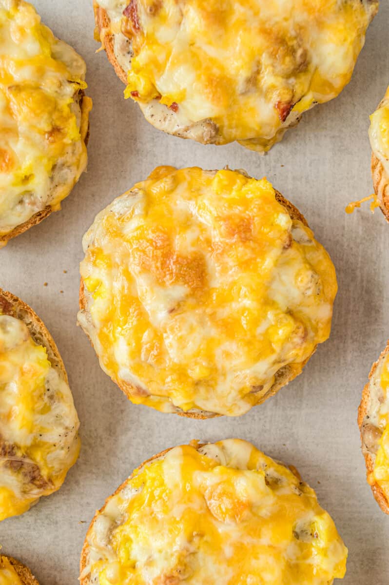 English Muffin Breakfast Pizza Recipe - The Cookie Rookie®