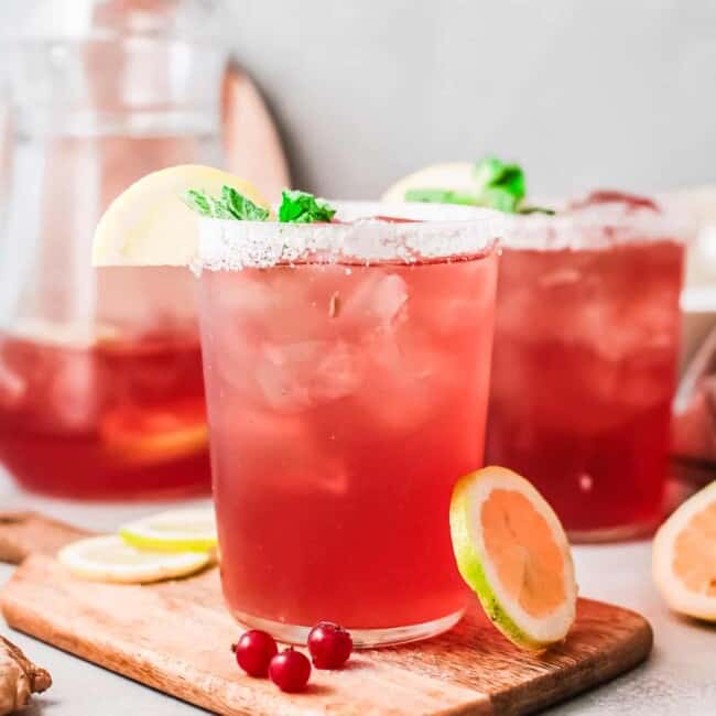 featured cranberry margaritas
