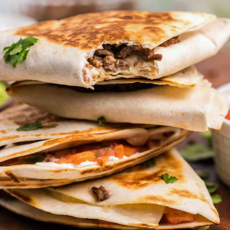 Beef Folded Tortillas Quesadilla Hack (Tik Tok Recipe) The Cookie Rookie®