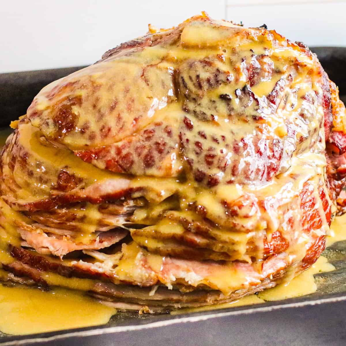 Honey Pineapple Mustard Glazed Ham