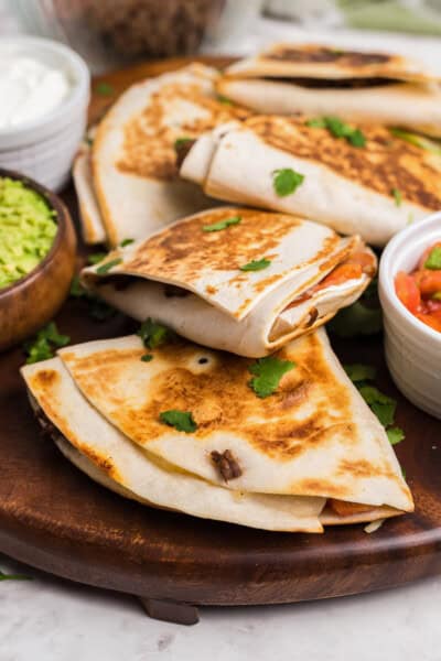 Beef Folded Tortillas Quesadilla Hack (Tik Tok Recipe) - The Cookie Rookie®