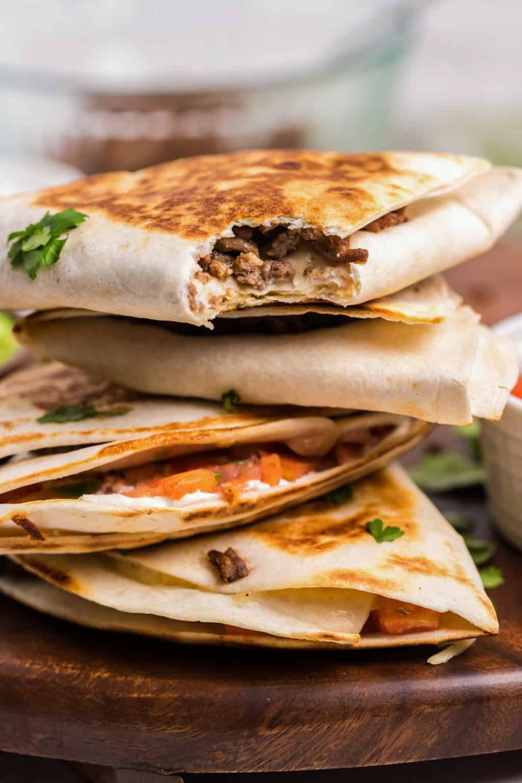 Beef Folded Tortillas Quesadilla Hack (Tik Tok Recipe) Recipe The