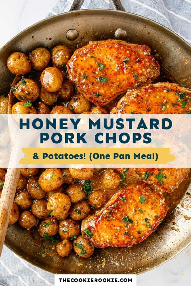 honey mustard pork chops pinterest collage