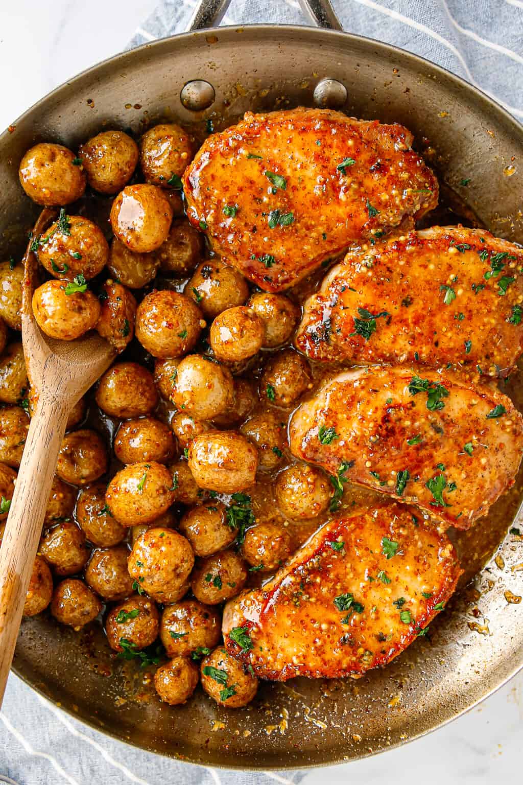Honey Mustard Pork Chops Skillet The Cookie Rookie®