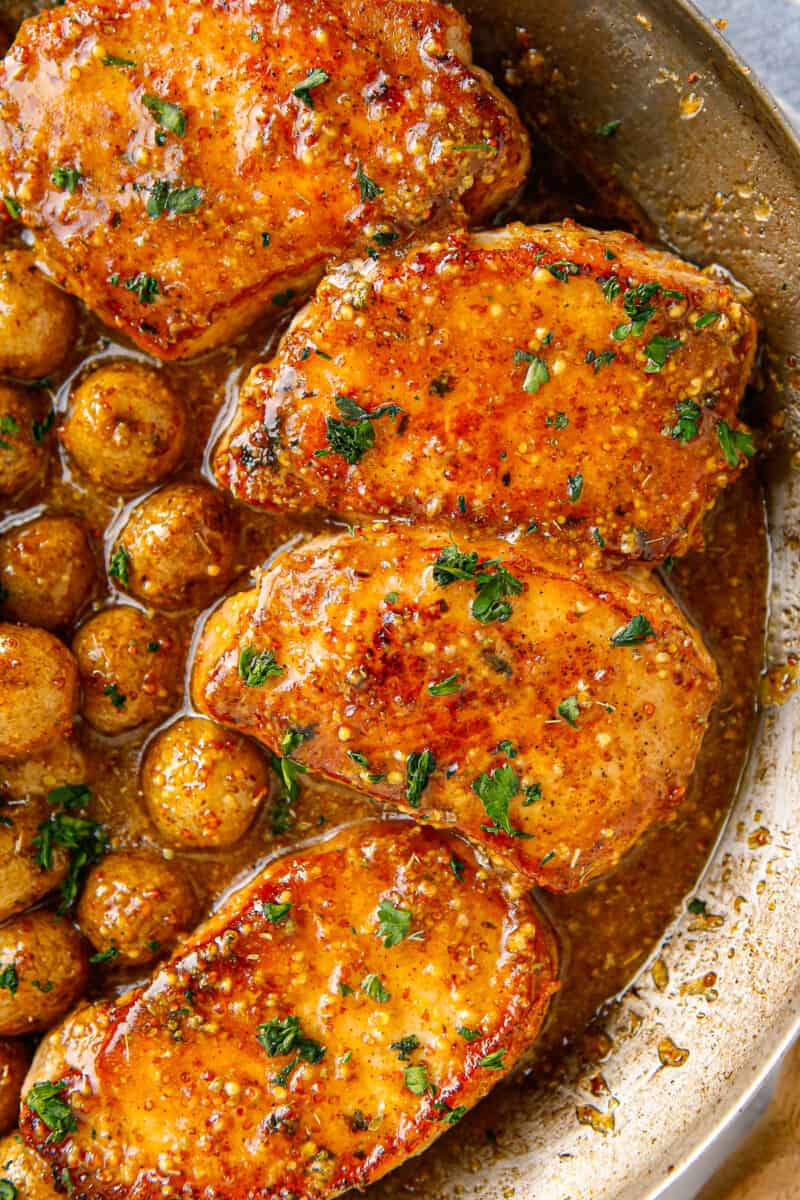 Honey Mustard Pork Chops Skillet - The Cookie Rookie®