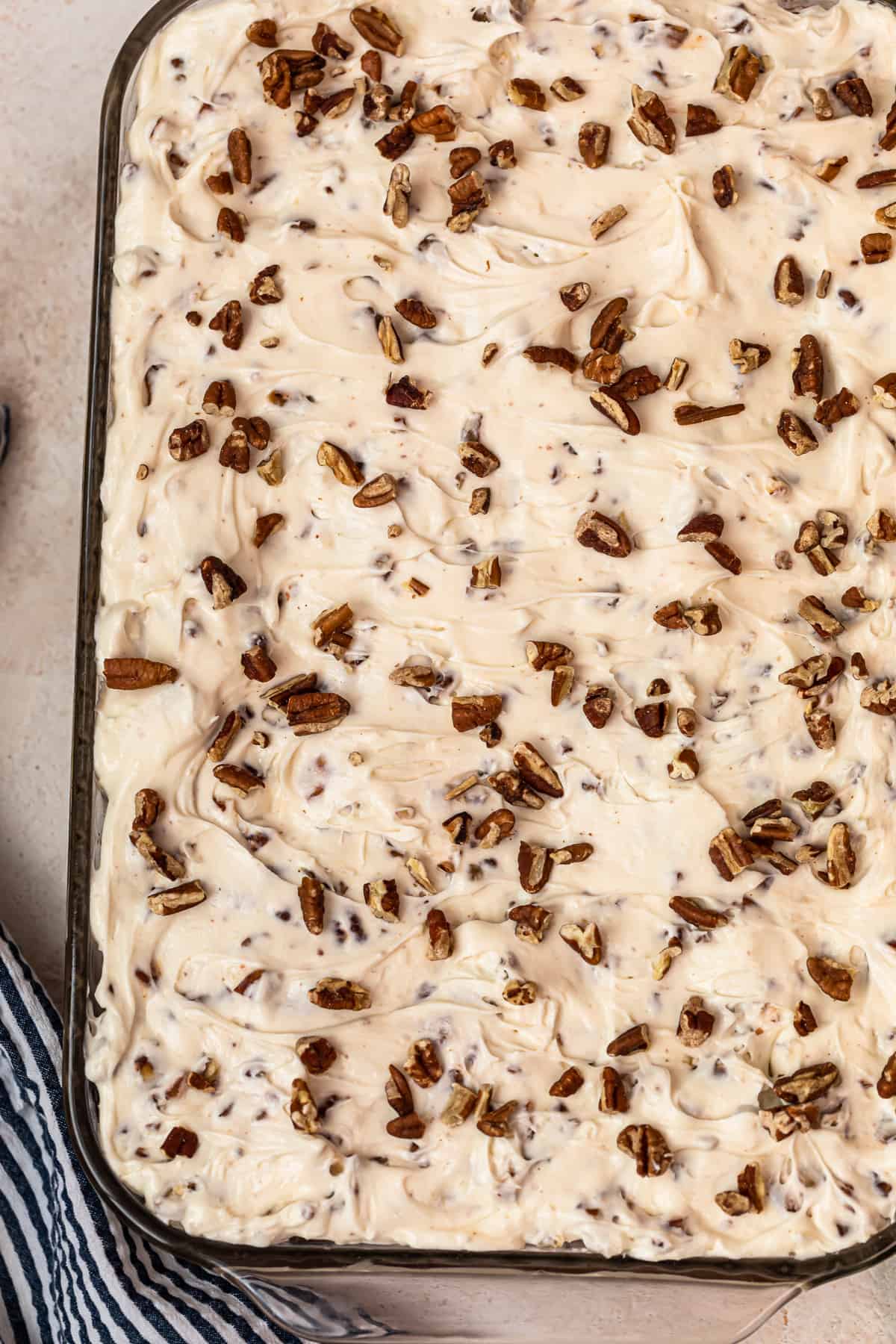 Italian Cream Cake in baking dish