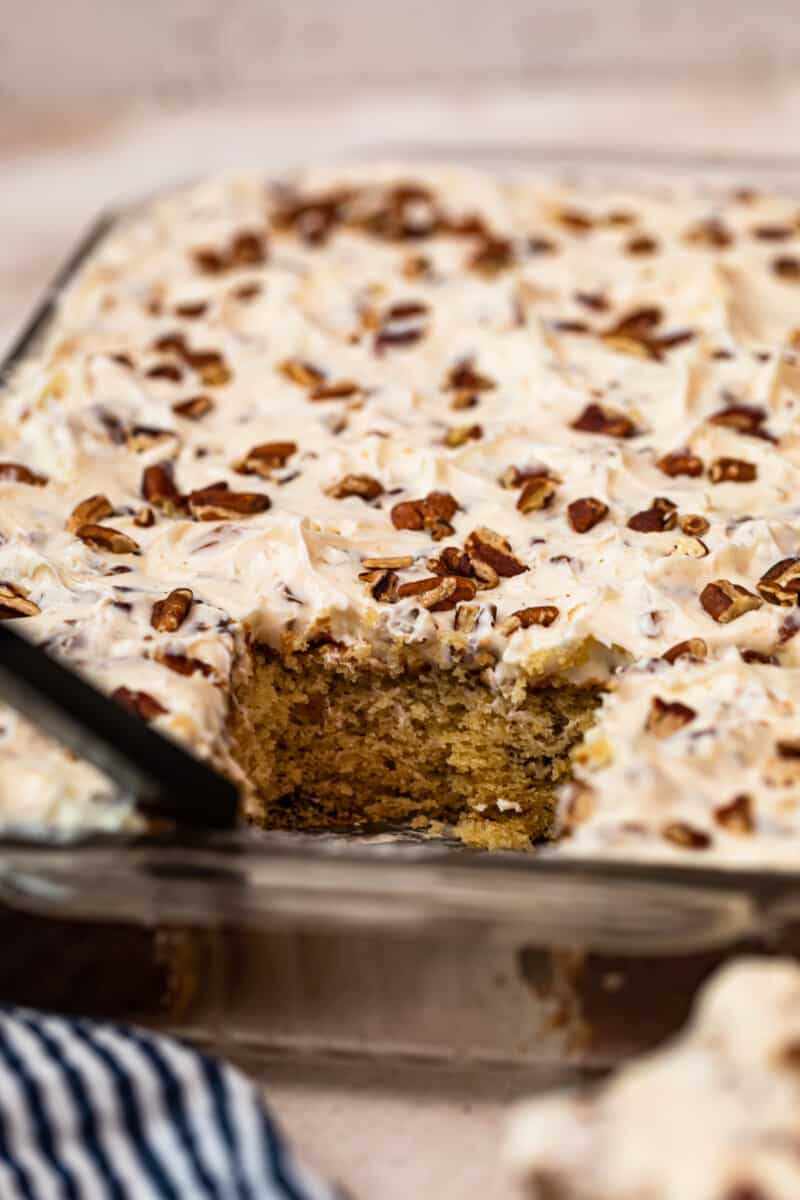 Italian Cream Cake in baking dish