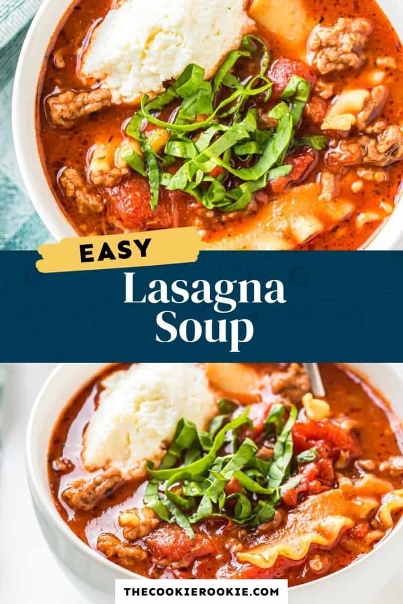 lasagna soup pinterest collage