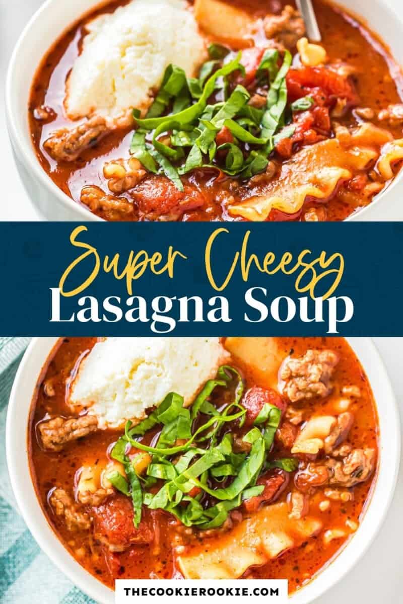 lasagna soup pinterest collage