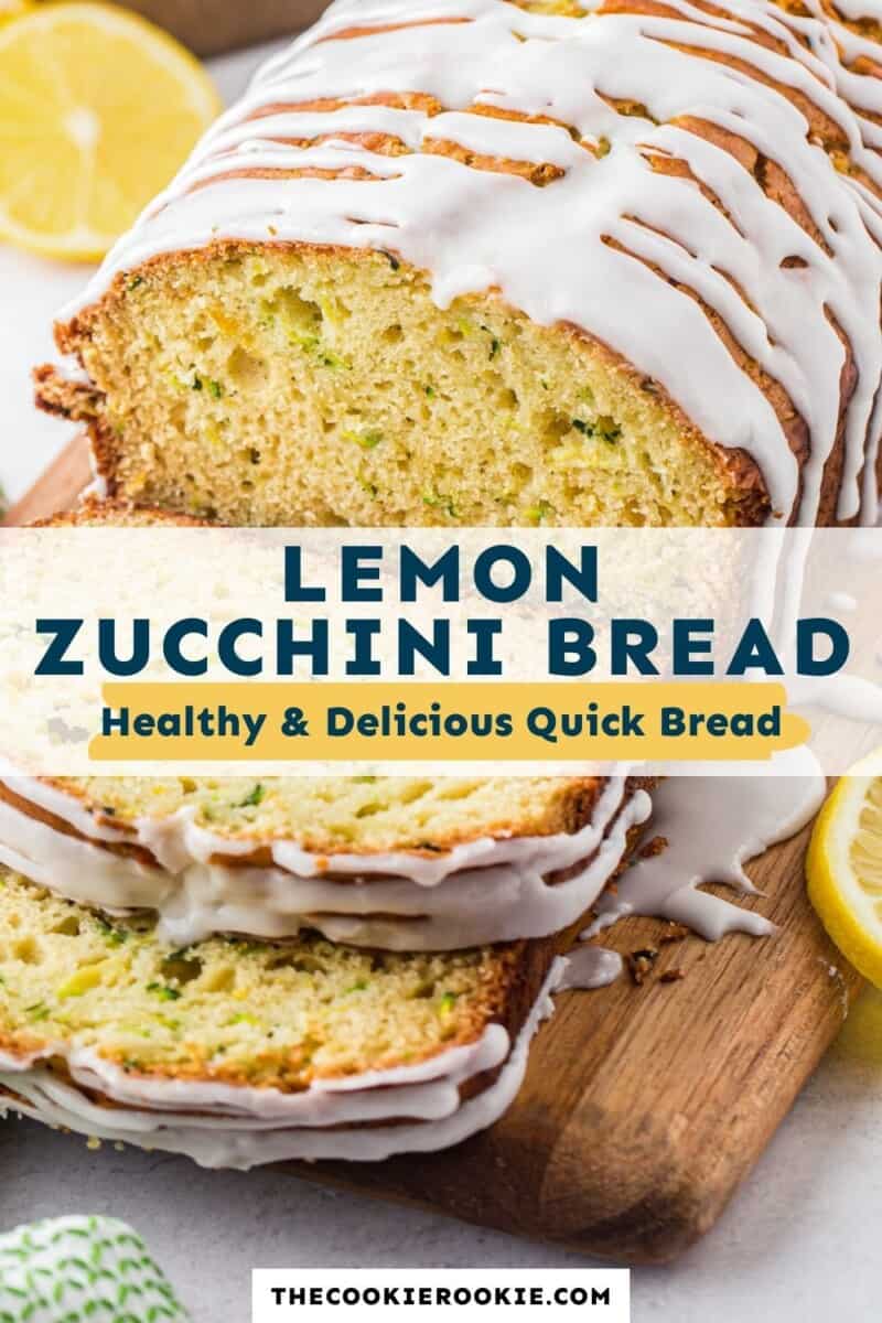 lemon zucchini bread pinterest collage