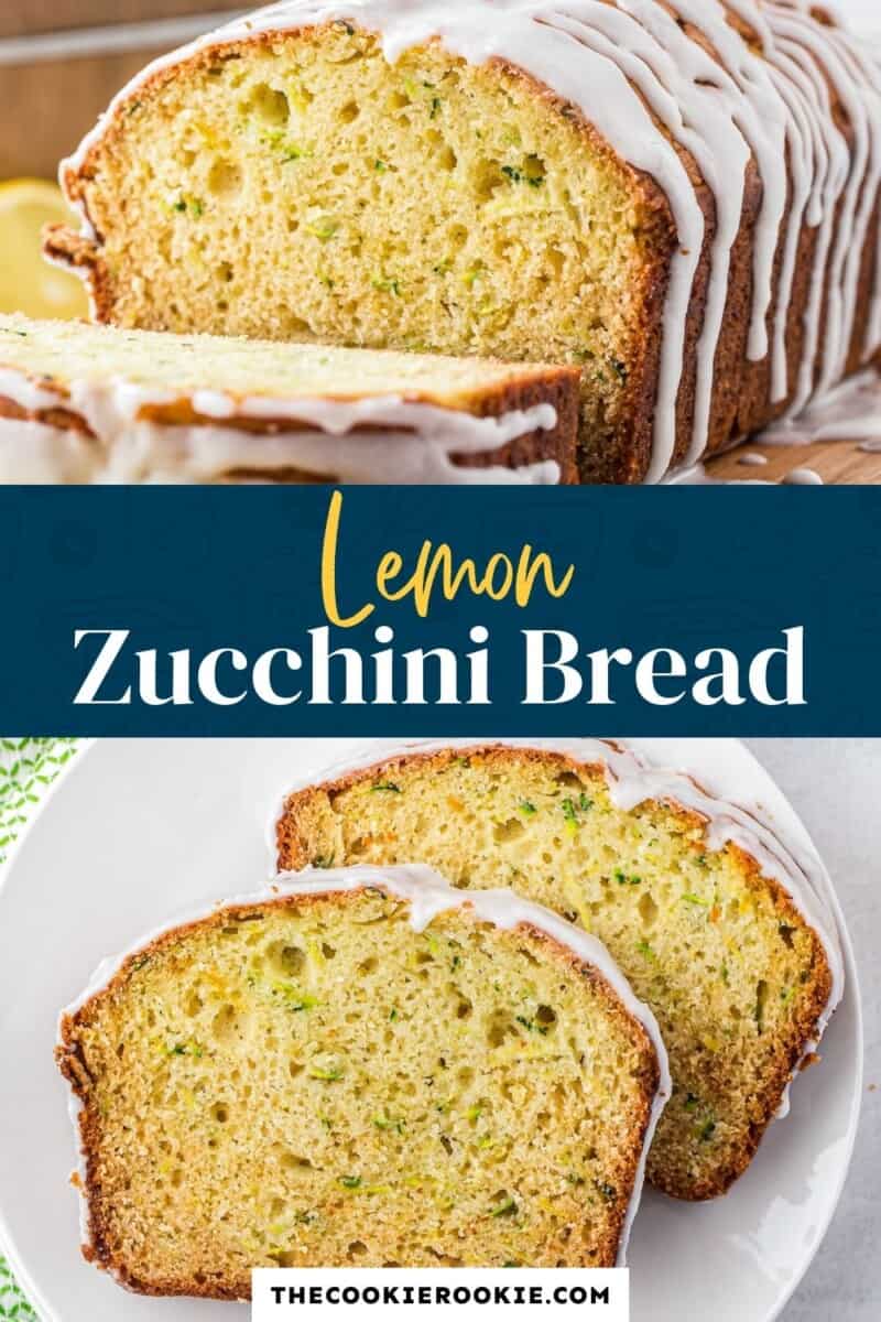 lemon zucchini bread pinterest collage