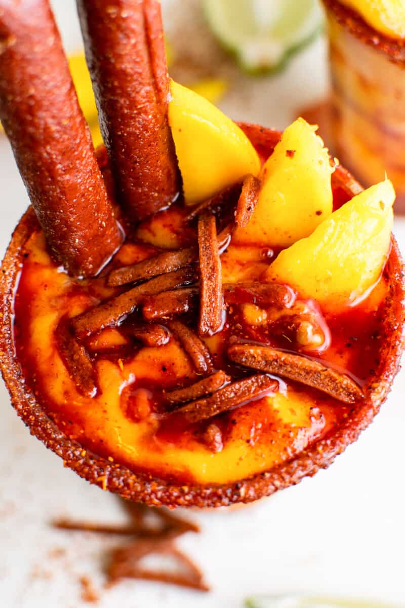 up close overhead image of a mangonada