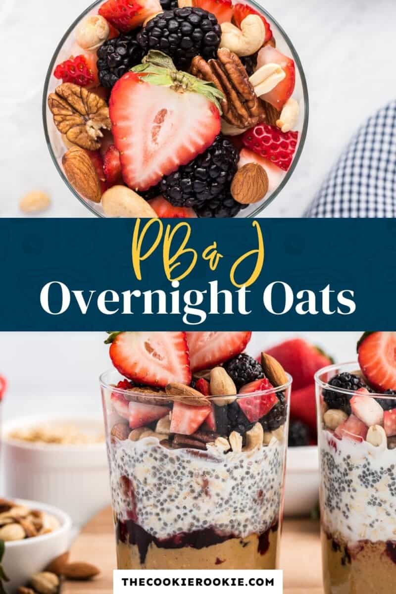 PBJ Overnight Oats Recipe - The Cookie Rookie®