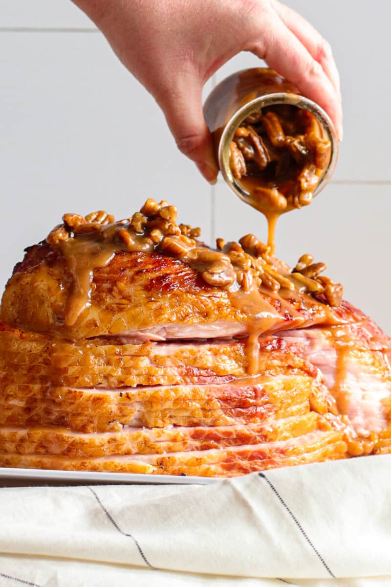 Pecan Bourbon Glazed Ham Recipe - 79