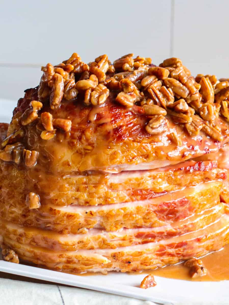 Pecan Bourbon Glazed Ham Recipe - 25
