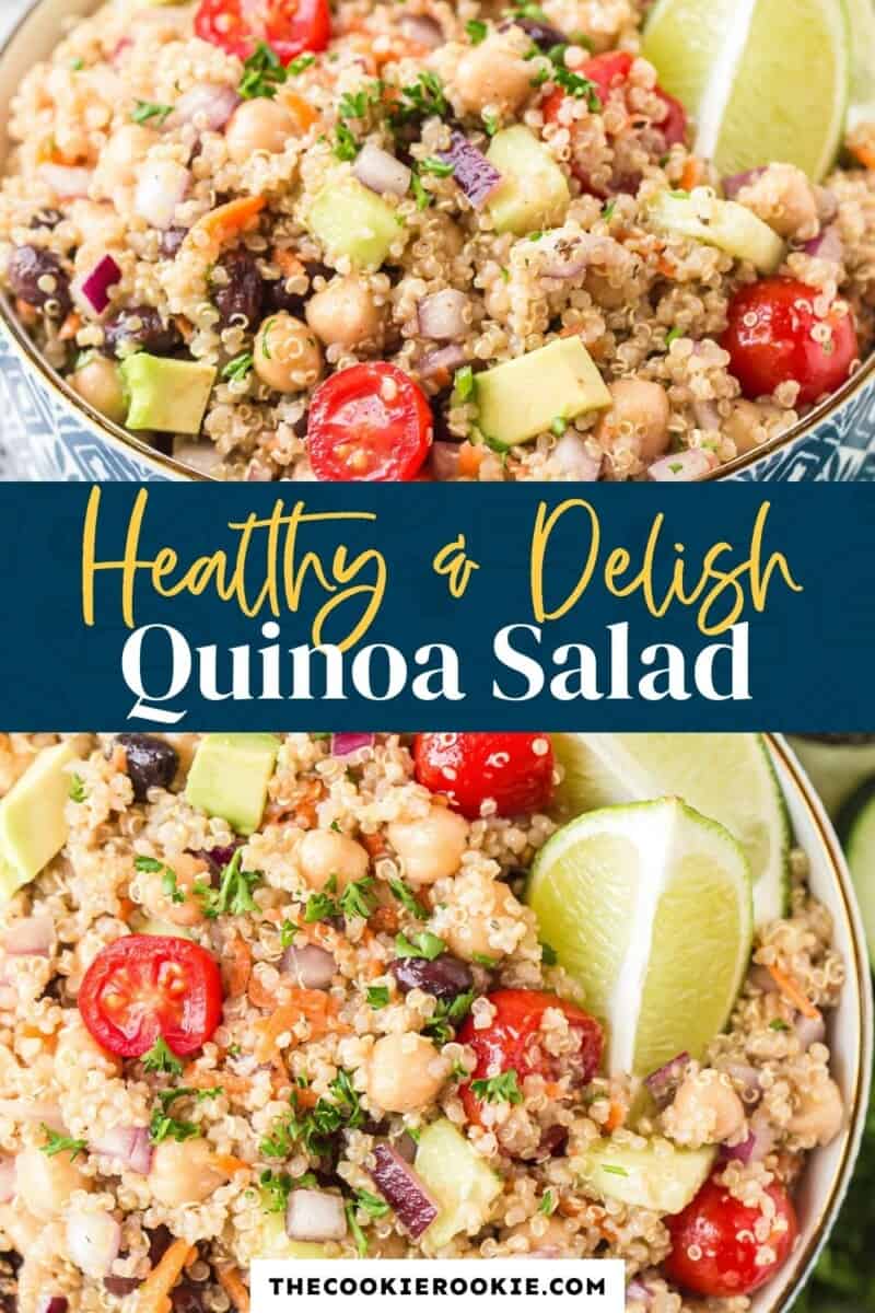 quinoa salad pinterest collage
