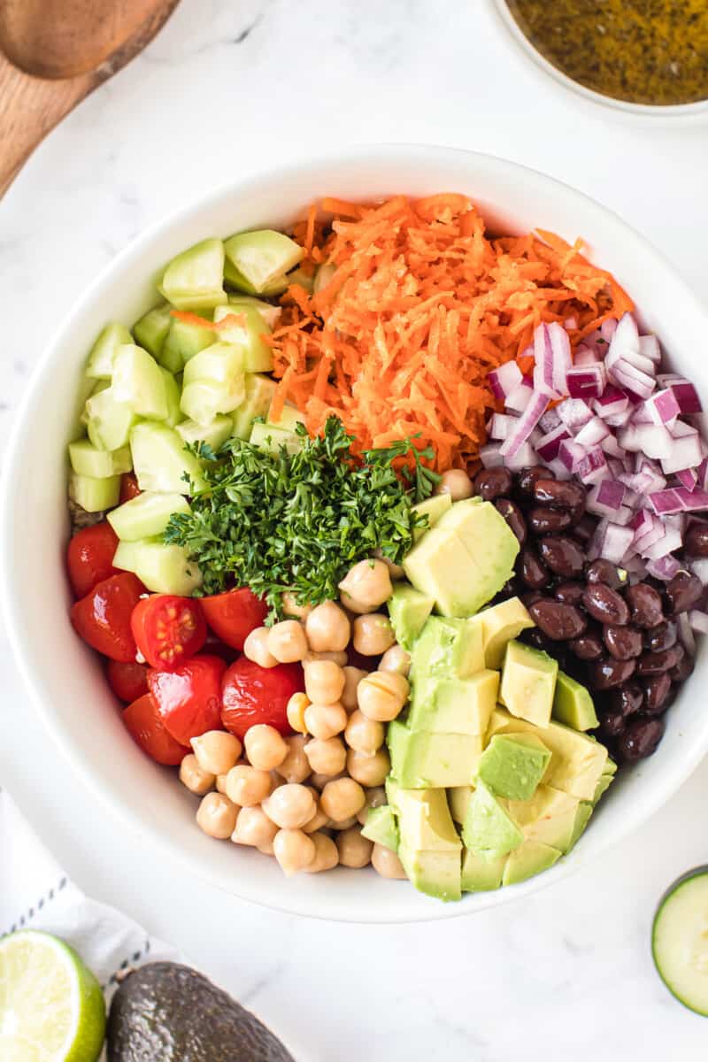 ingredients for quinoa salad