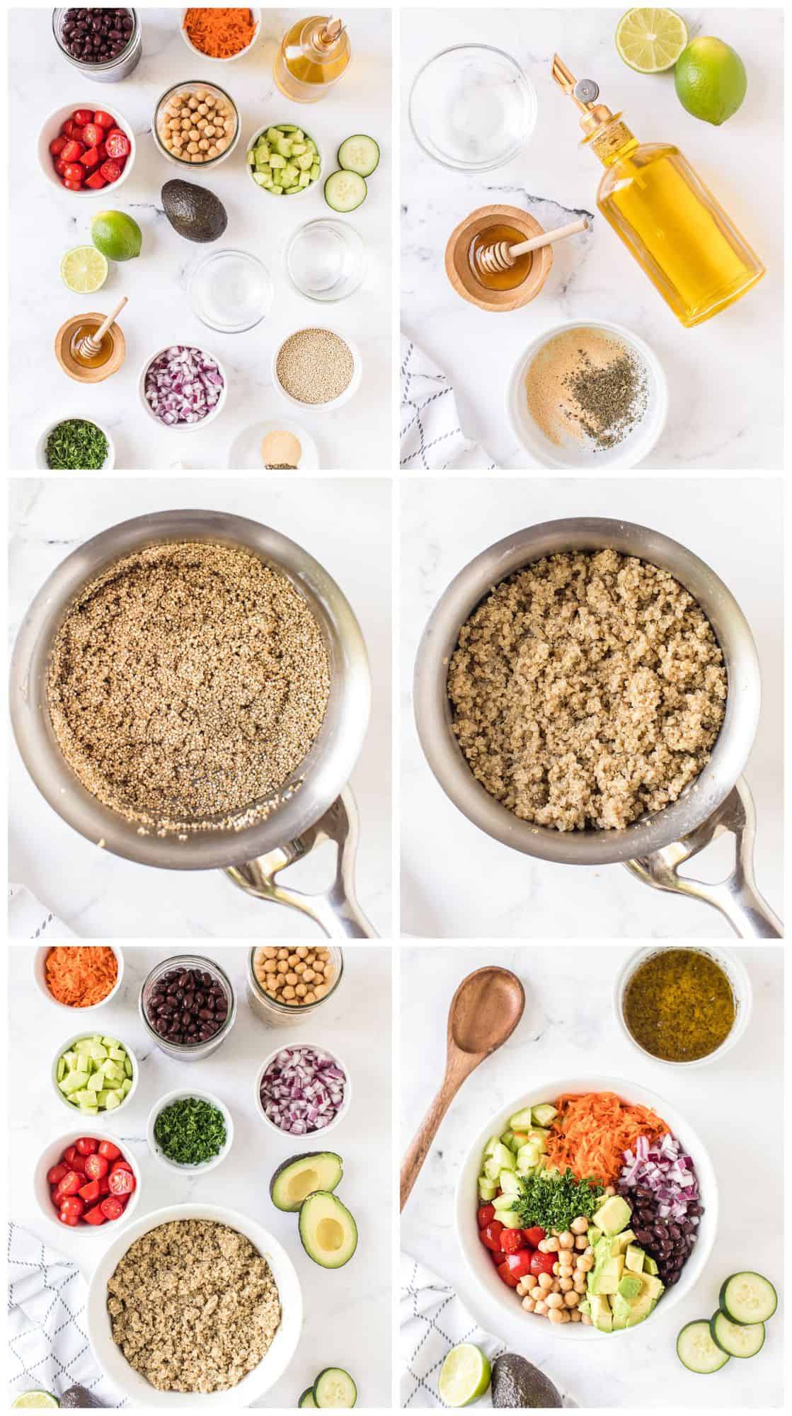 step by step photos of how to make quinoa salad