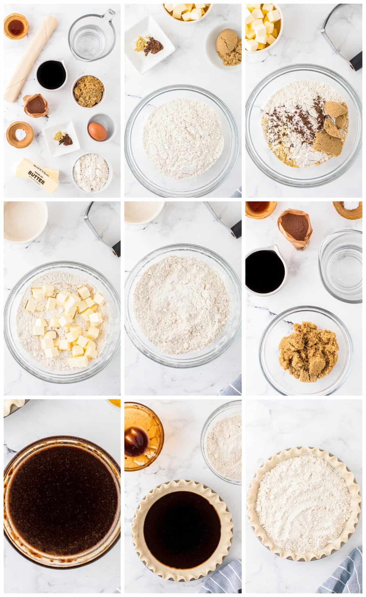 step by step photos for how to make shoofly pie