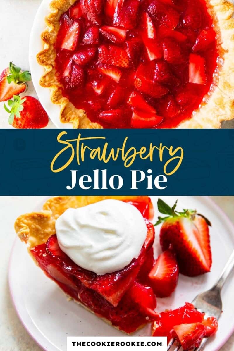 strawberry jello pie pinterest collage