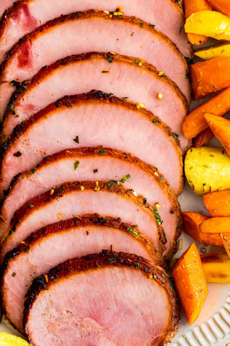 Air Fryer Ham with Garlic Butter Recipe The Cookie Rookie®