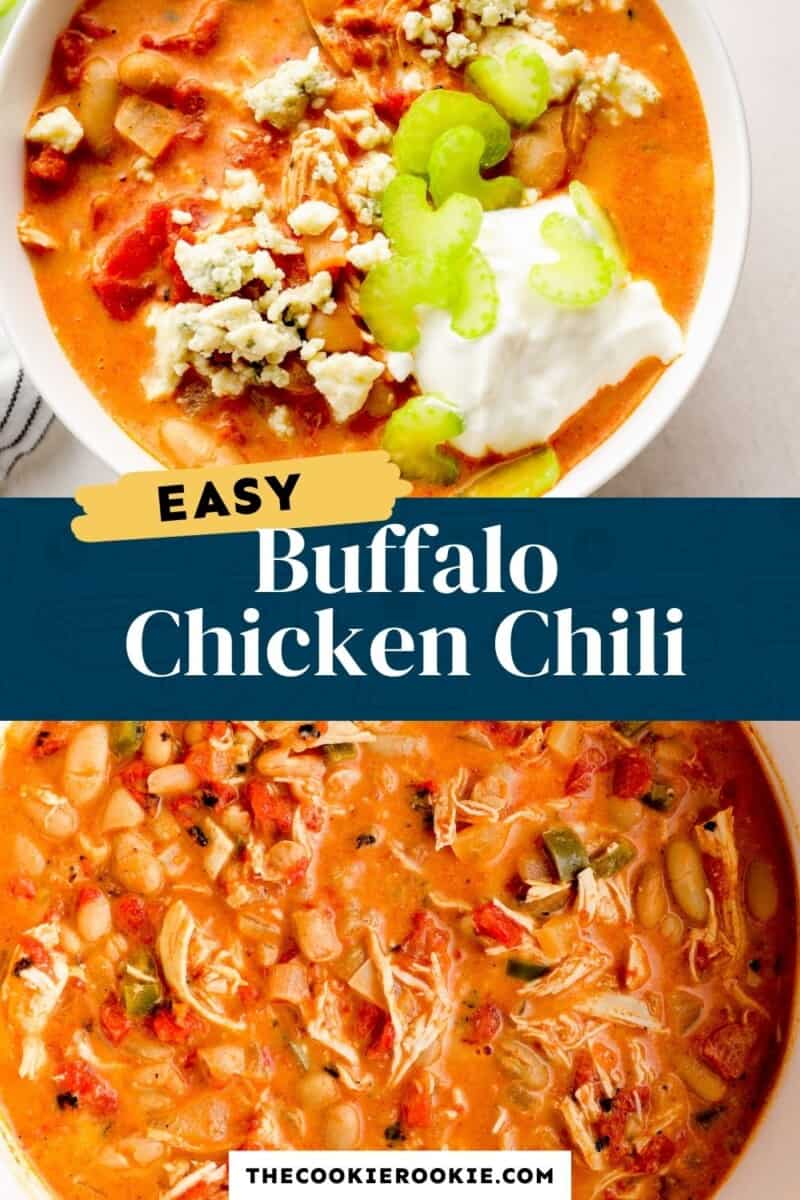 buffalo chicken chili pinterest collage