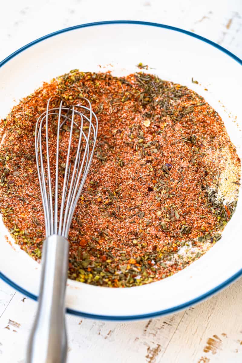 homemade creole seasoning on white plate