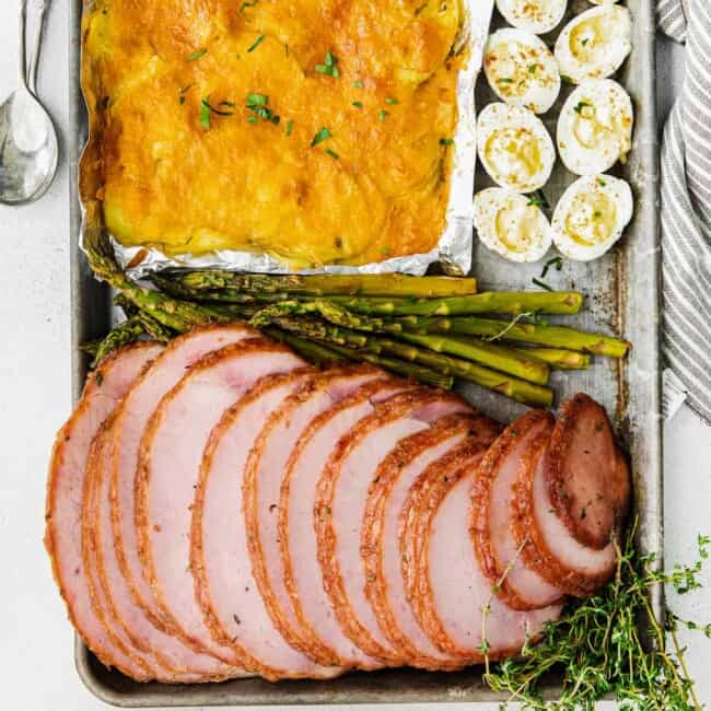 featured sheet pan easter dinner with ham