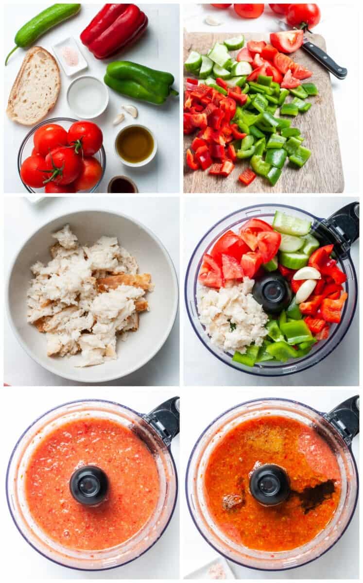 step by step photos for how to make gazpacho