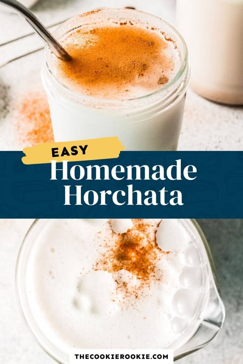 homemade horchata pinterest collage