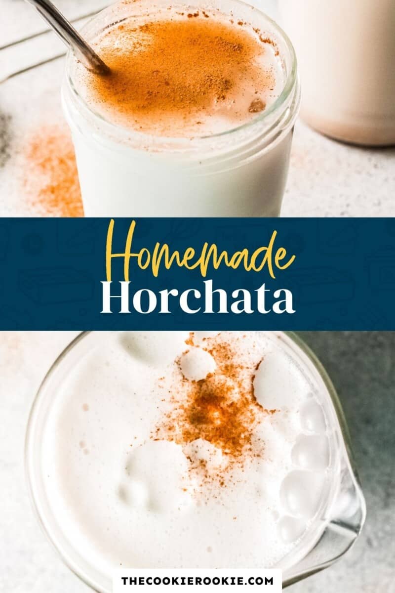 homemade horchata pinterest collage