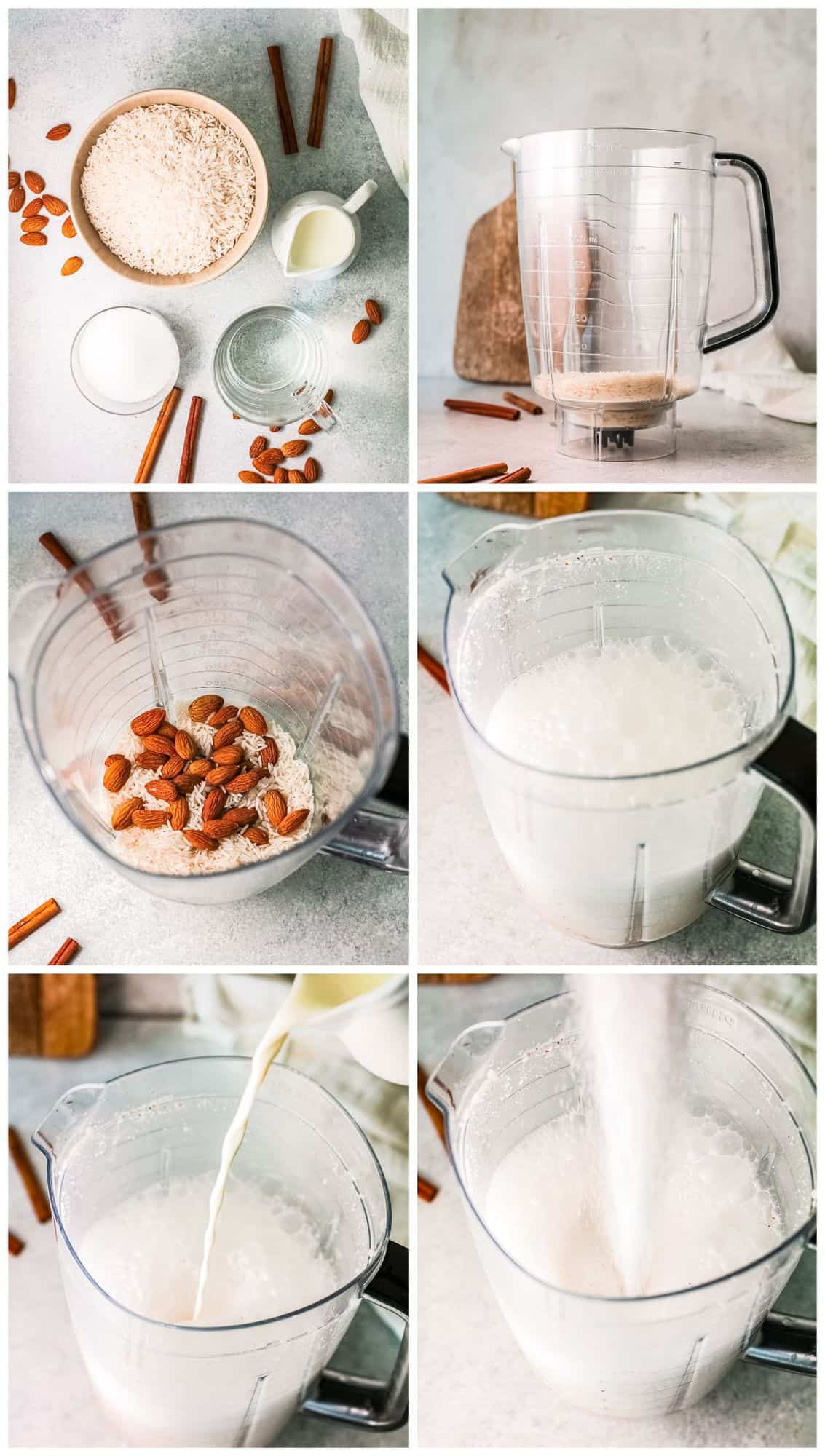 step by step photos for how to make horchata