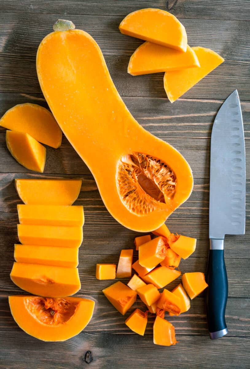 how to cut butternut squash