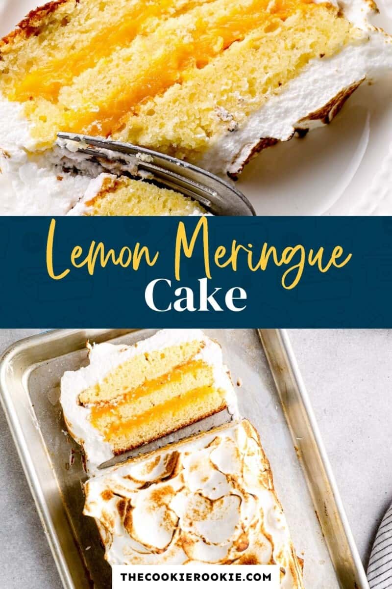 lemon meringue cake pinterest collage