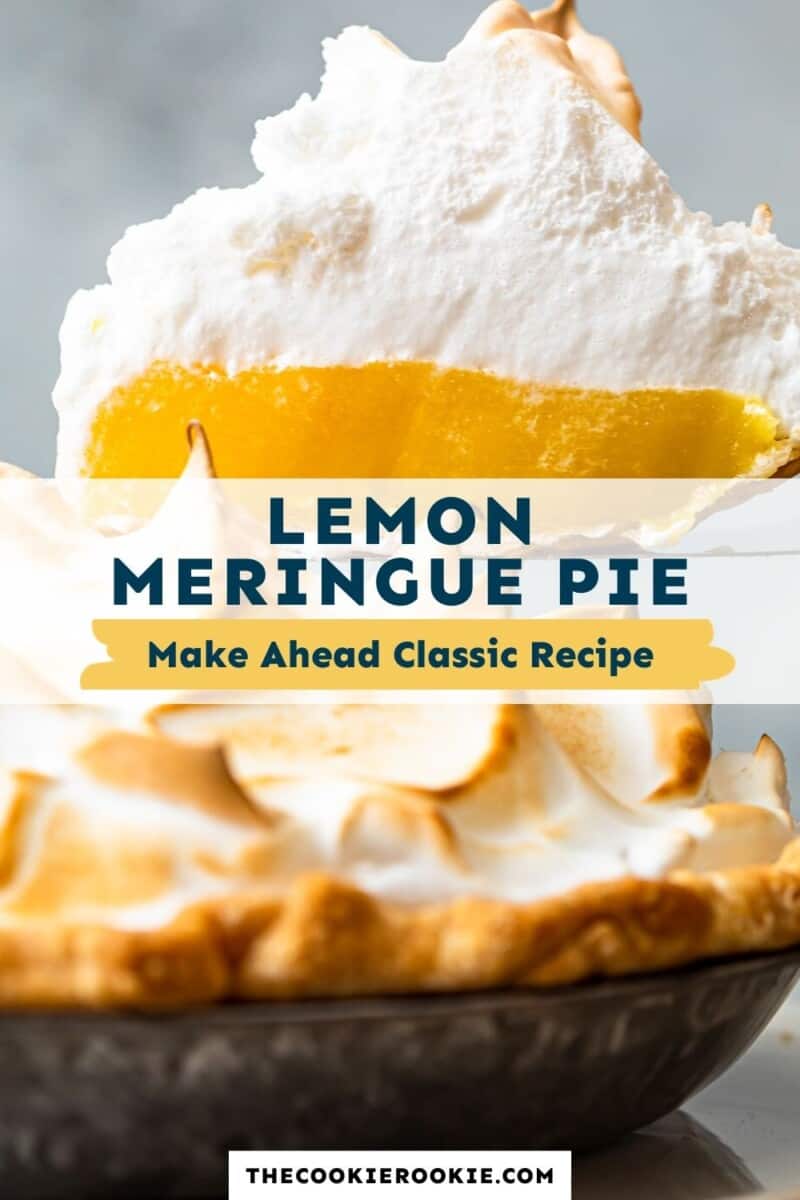 make ahead lemon meringue pie pinterest collage