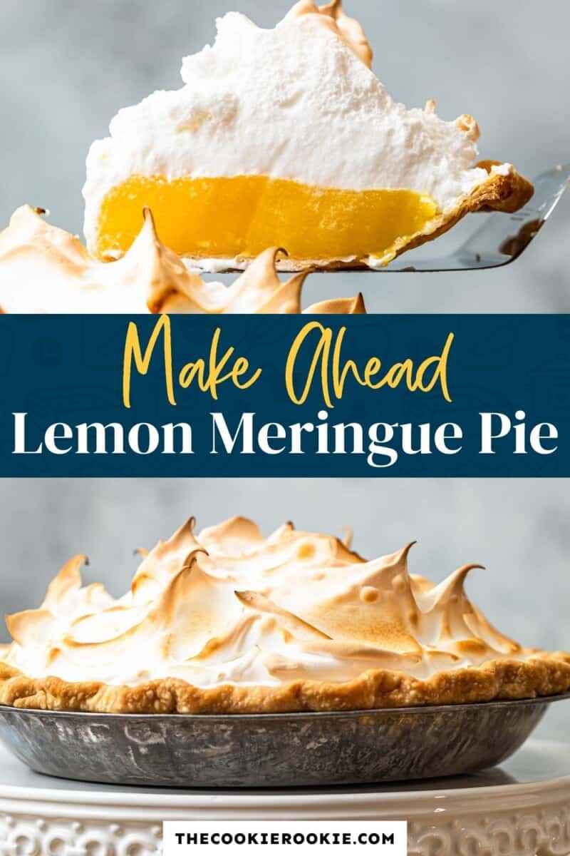 make ahead lemon meringue pie pinterest collage