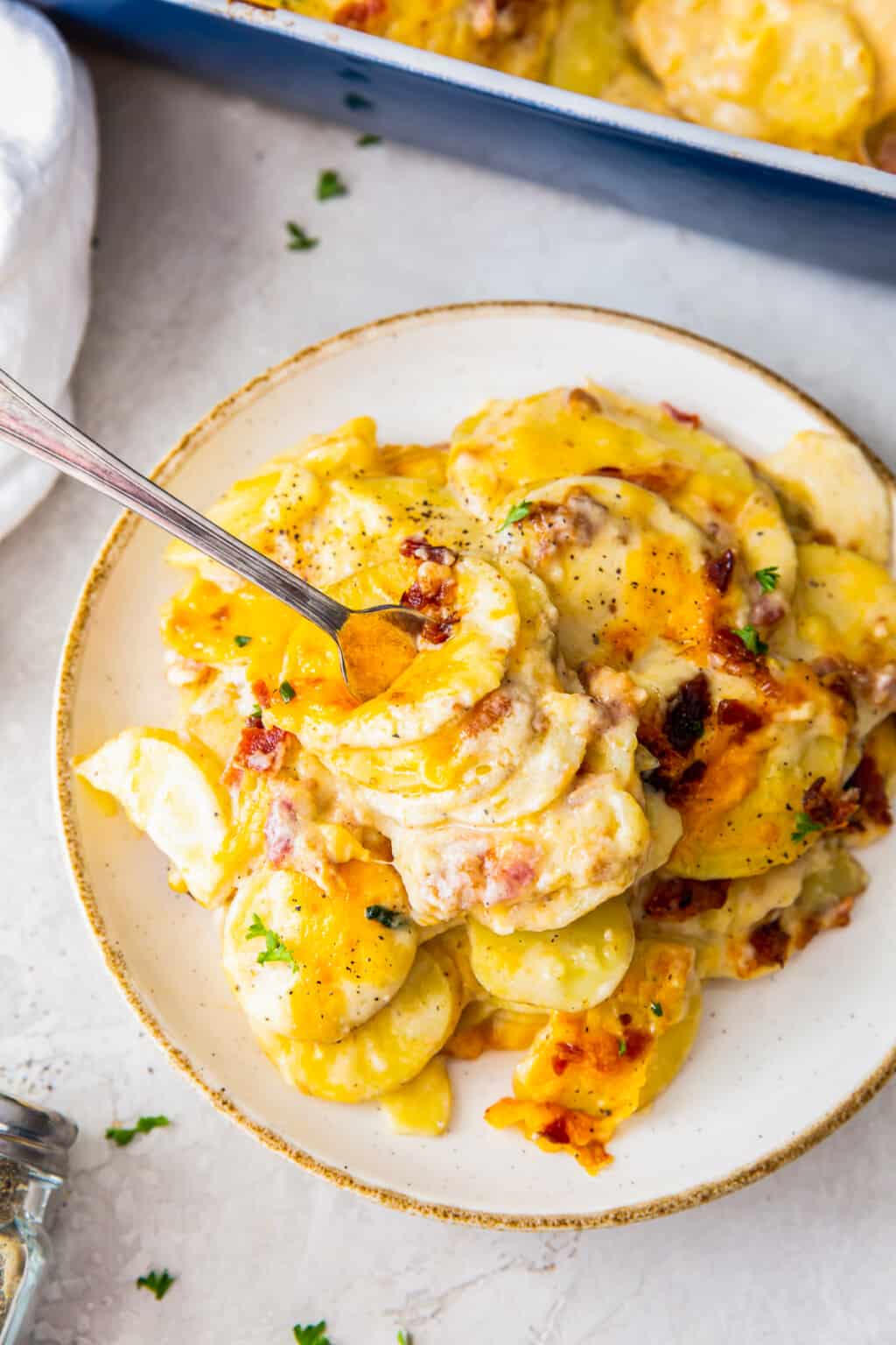Loaded Scalloped Potatoes - The Cookie Rookie®