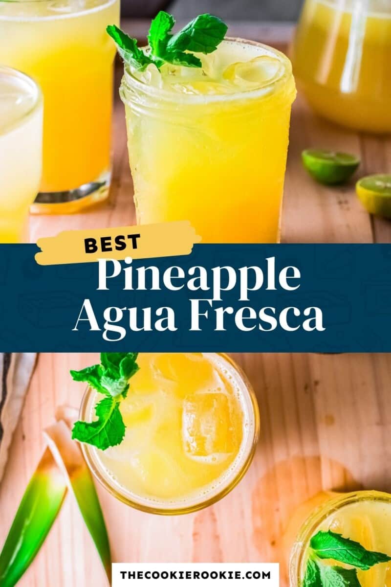 pineapple agua fresca pinterest collage